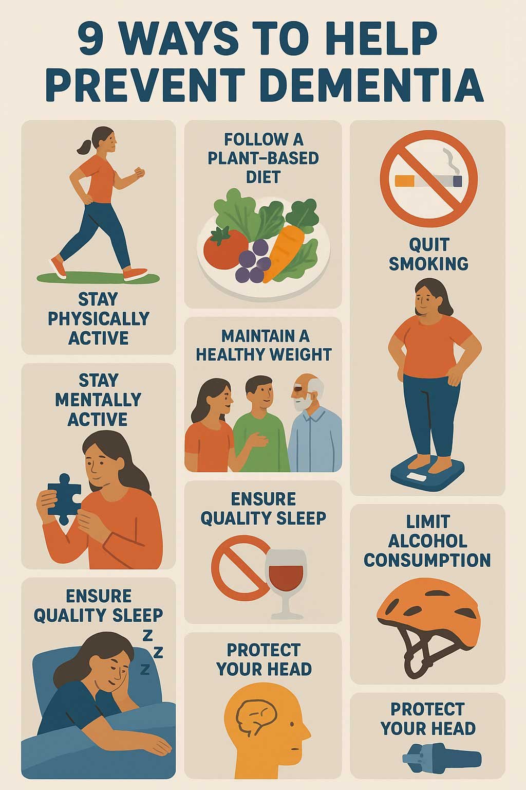 9 steps to prevent dementia