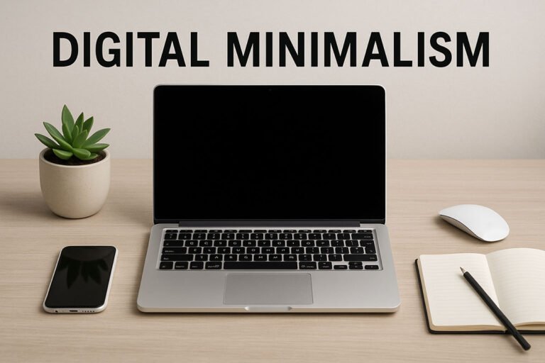 Digital-Minimalism-computer-phone-notebook