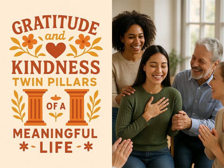 group of people expressing gratitude and kindness