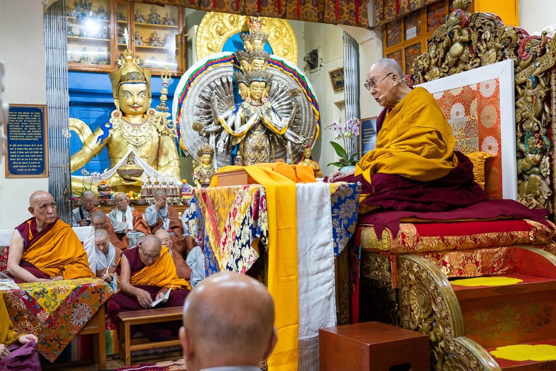 Dalai Lama teaching in Dharamsala 2019