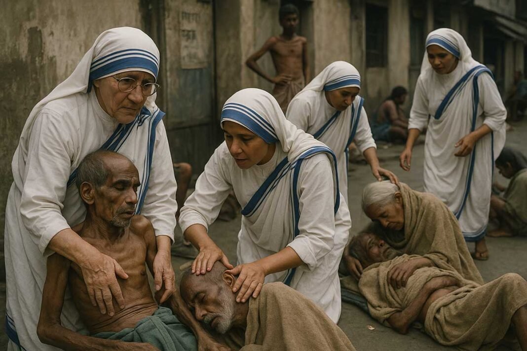 Mother-Teresa-and nuns showing Compassion