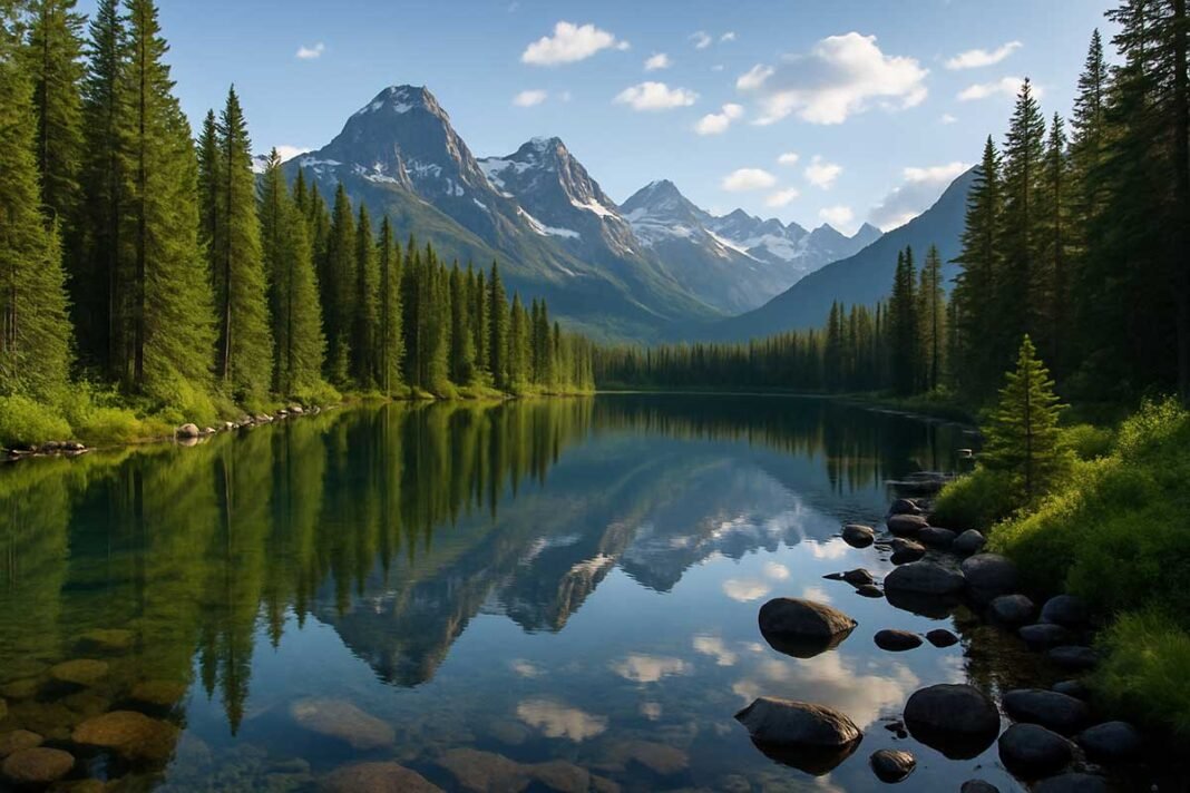 Pristine-Wilderness-Lake-Mountains