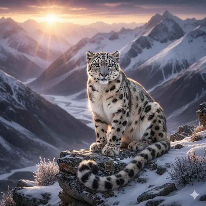 snow leopard Panthera uncia