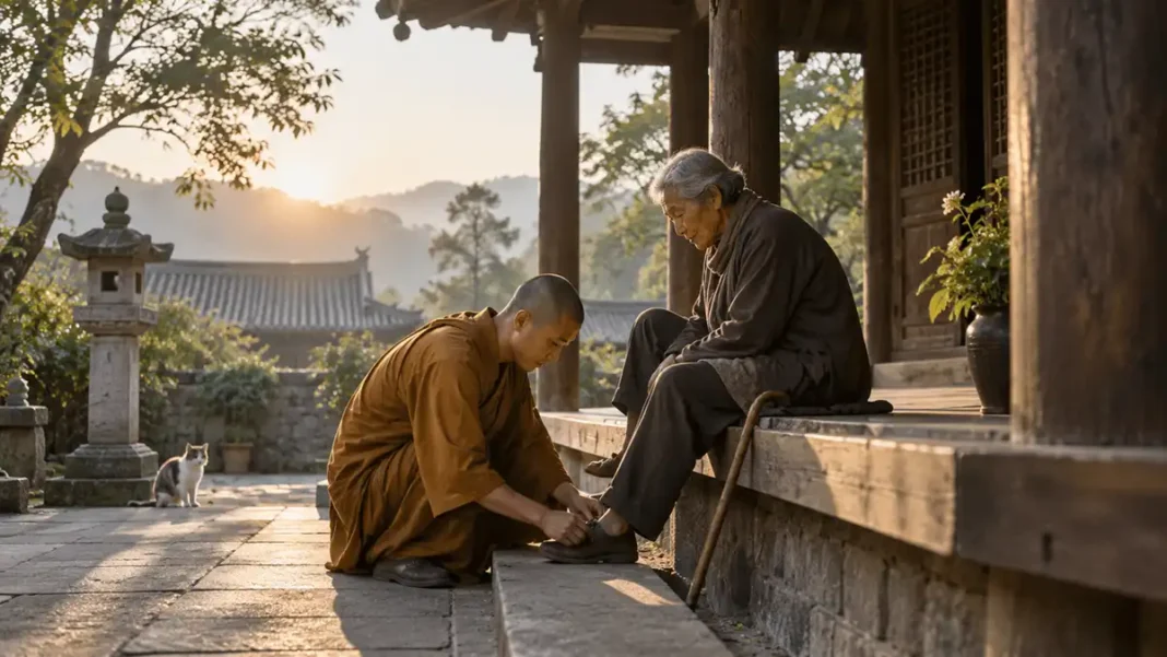 buddhist_monk_helping_elderly_pilgrim